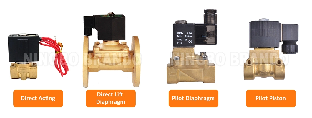 2 3 Way Brass Solenoid Valve 1/8′′ 1/4′′ 3/4′′ 1/2′′ 1′′ 2′′ 12V 24V 110V 220V